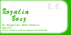 rozalia bosz business card